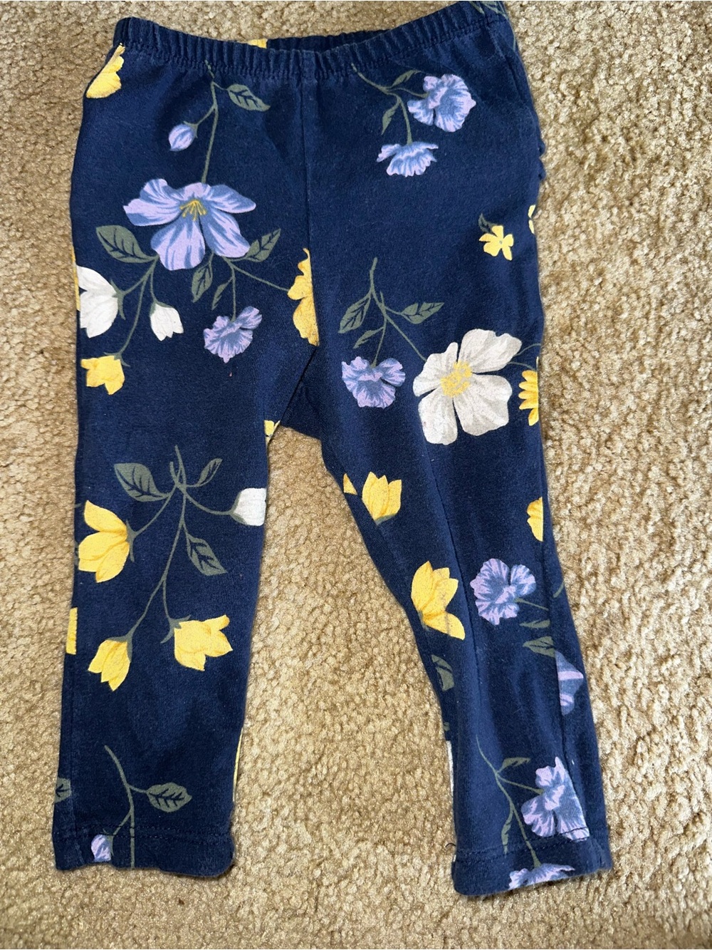 Old Navy Navy Floral Print baby' Leggings